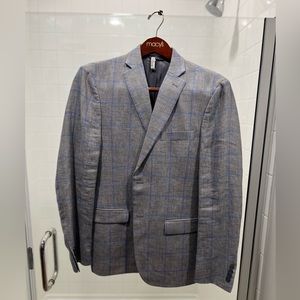 Lauren Ralph Lauren Mens Lassiter Linen Plaid Sports Coat - Linen
